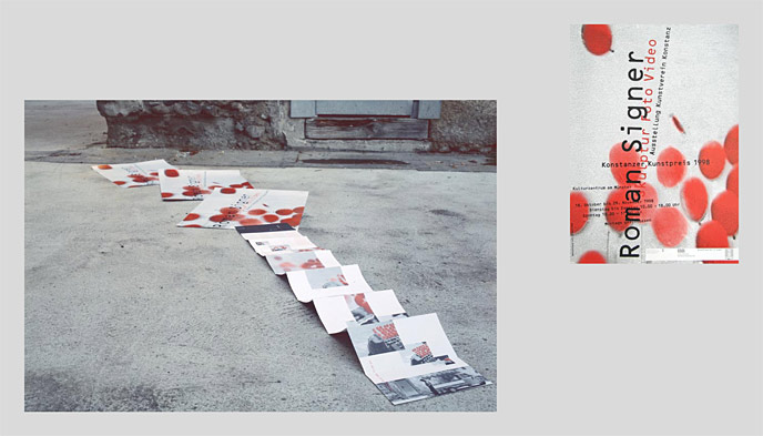 
							Plakat und 16-teiliger Leporello zur Dokumentation einer Künstleraktion
							Konzept & Gestaltung: Lutz Krause
							